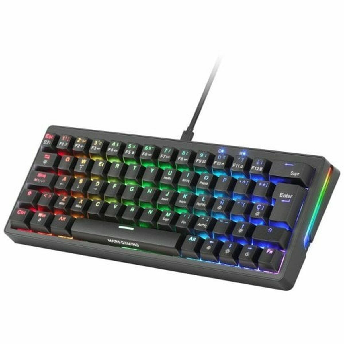Gaming Keyboard Mars Gaming MKMINIPROYES Qwerty US Black-19