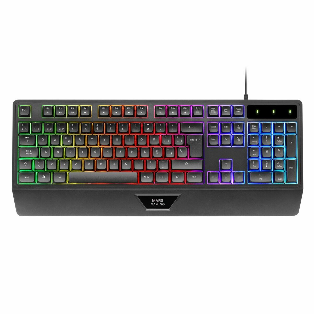 Gaming Mouse Mars Gaming MK124ES Black Spanish Qwerty-6