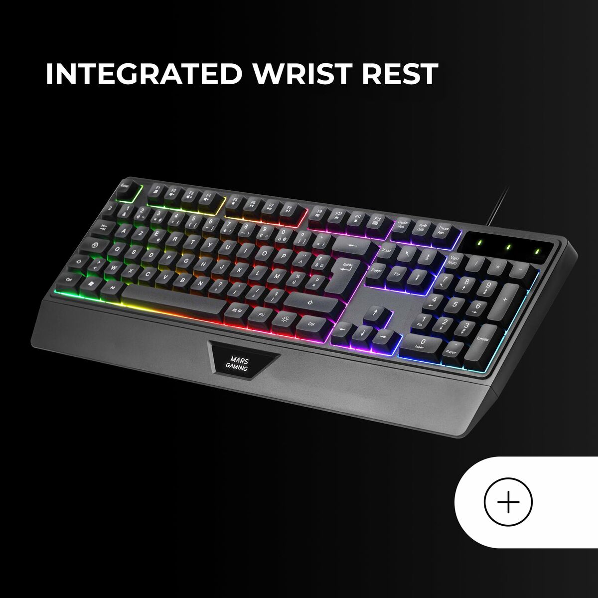 Gaming Mouse Mars Gaming MK124ES Black Spanish Qwerty-10